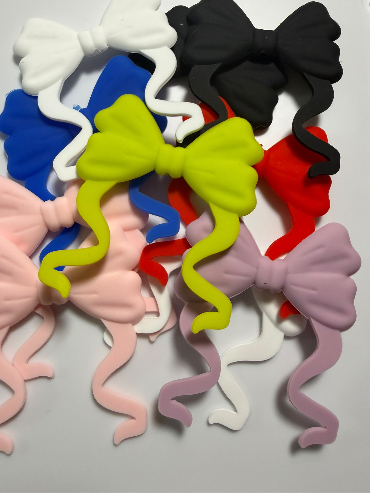 2Inches Silicone Bows (5PCS) Random Color