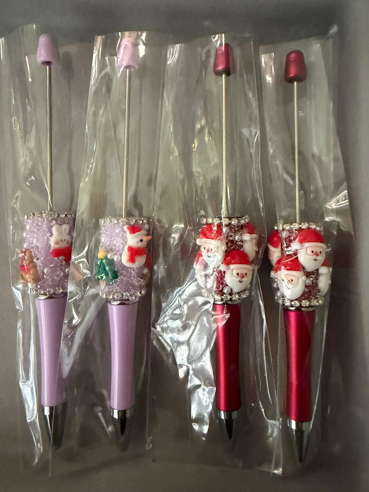 Pen with Christmas charms 4PCS