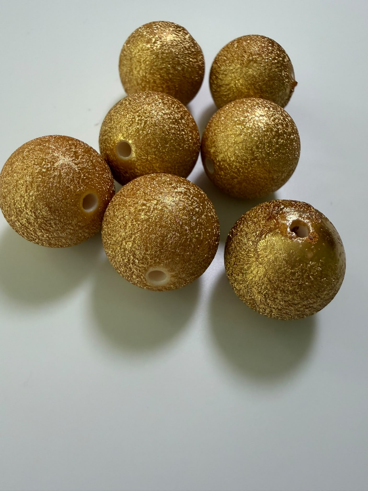 20MM Matte Gold and Silver Acrylics Beads (10 PCS)