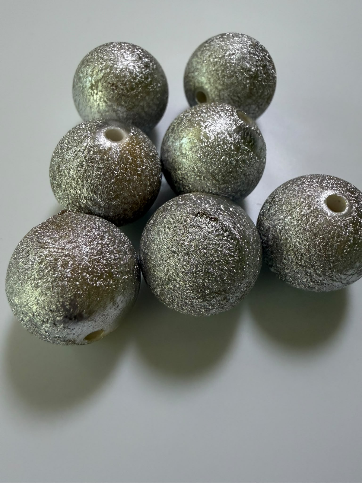 20MM Matte Gold and Silver Acrylics Beads (10 PCS)